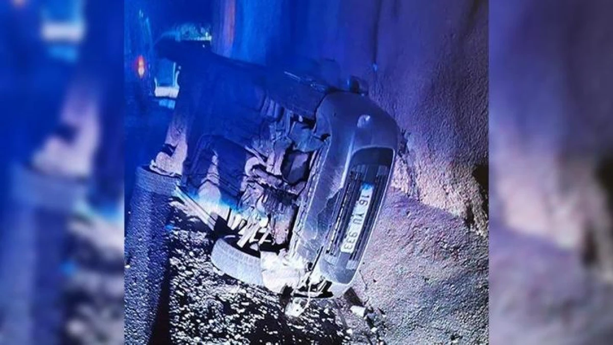 Bursa-Ankara Karayolu’nda Otomobil Su Kanalına Düştü: 2 Yaralı