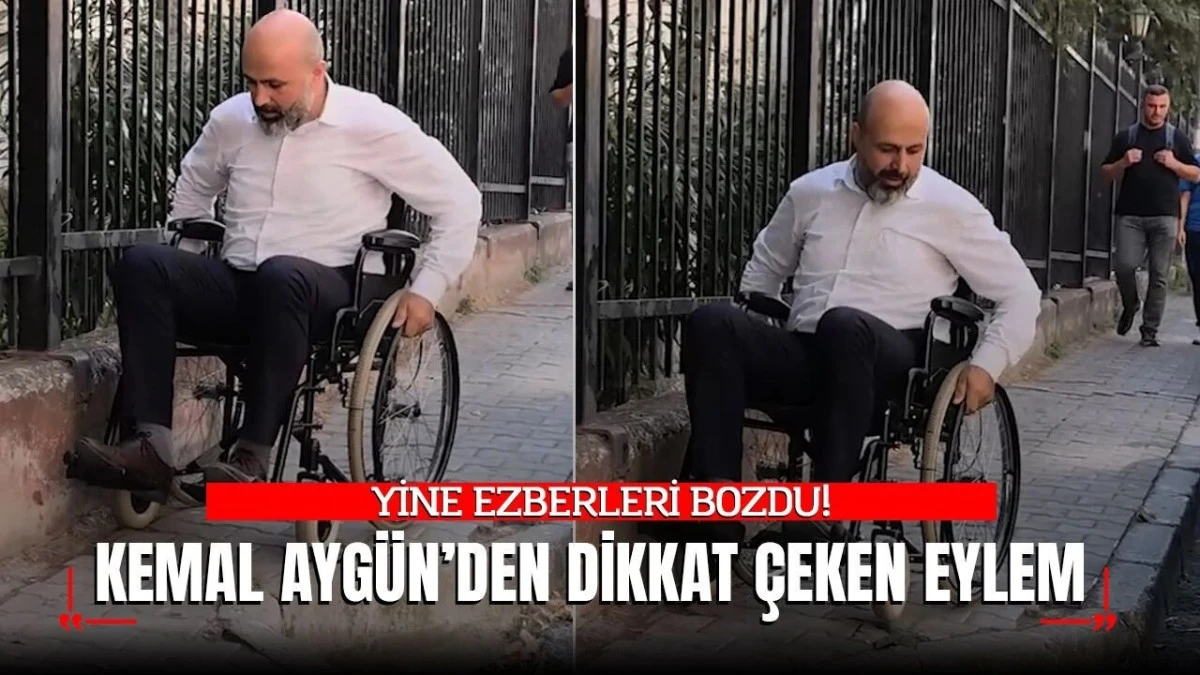 ESENYURT&rsquo;TA EZBER BOZAN EYLEM: KEMAL AYG&Uuml;N TEKERLEKLİ SANDALYEYE OTURDU, ENGELLERİ G&Ouml;ZLER &Ouml;N&Uuml;NE SERDİ!