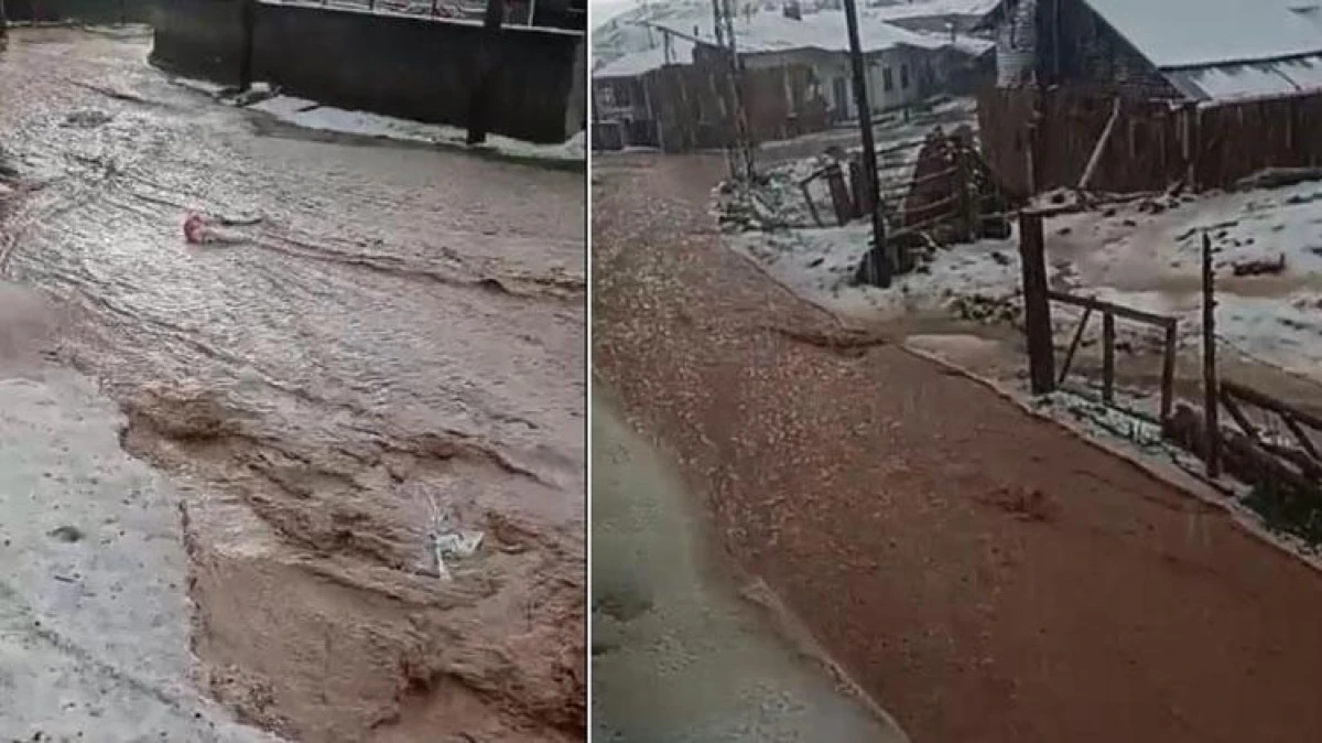 Sivas’ta sağanak ve dolu sele neden oldu